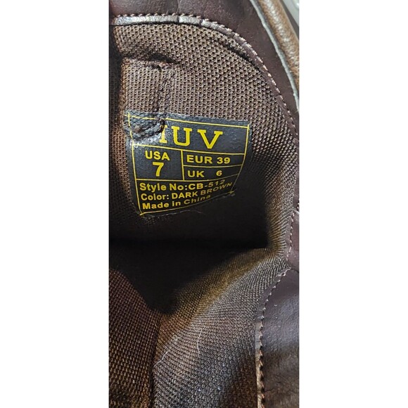 IUV Western Cowboy Boots Men’s 7 Retro American Flag Classic Brown Square Toe main image 9